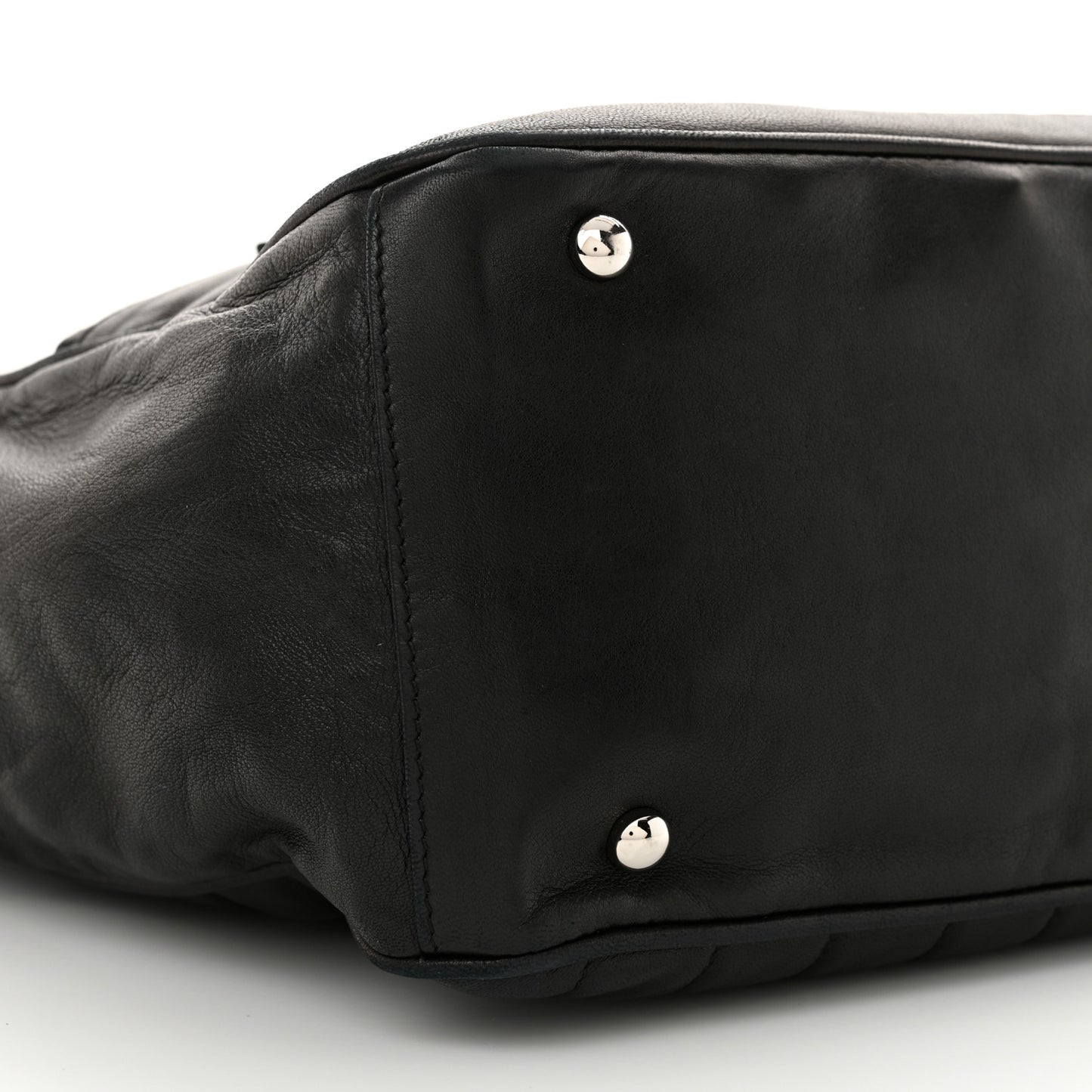 Lambskin Camellia No. 5 Shoulder Bag Black