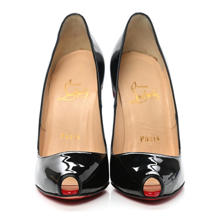 Christian Louboutin Patent New Very Prive 120 Pumps 35.5 Black Red 2 of 12