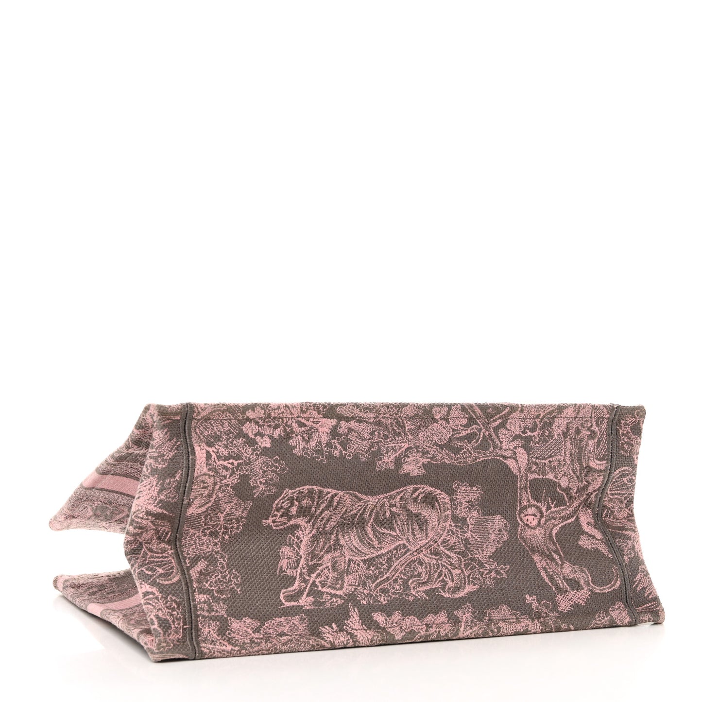 Canvas Embroidered Medium Dioriviera Toile De Jouy Book Tote Pink Grey