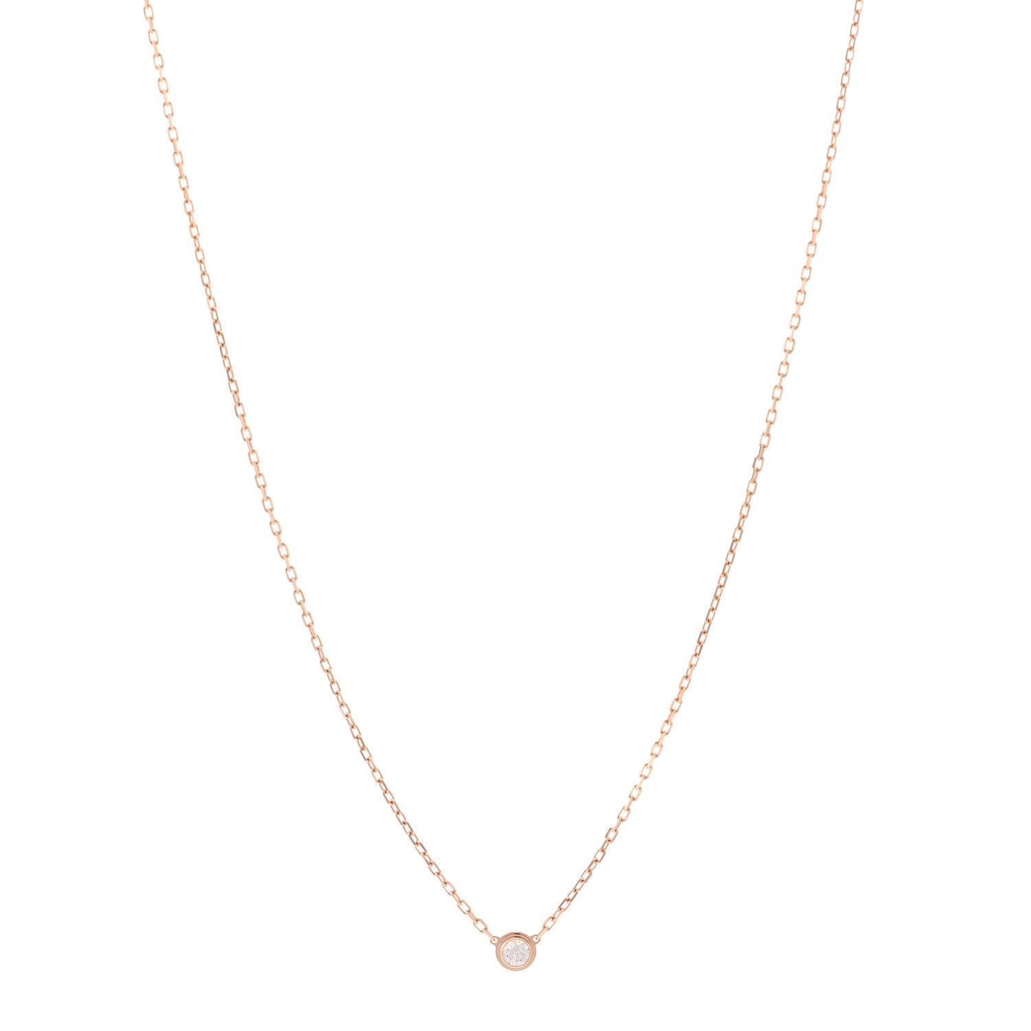 Cartier 18K Pink Gold Diamond SM D'Amour Pendant Necklace 1 of 5