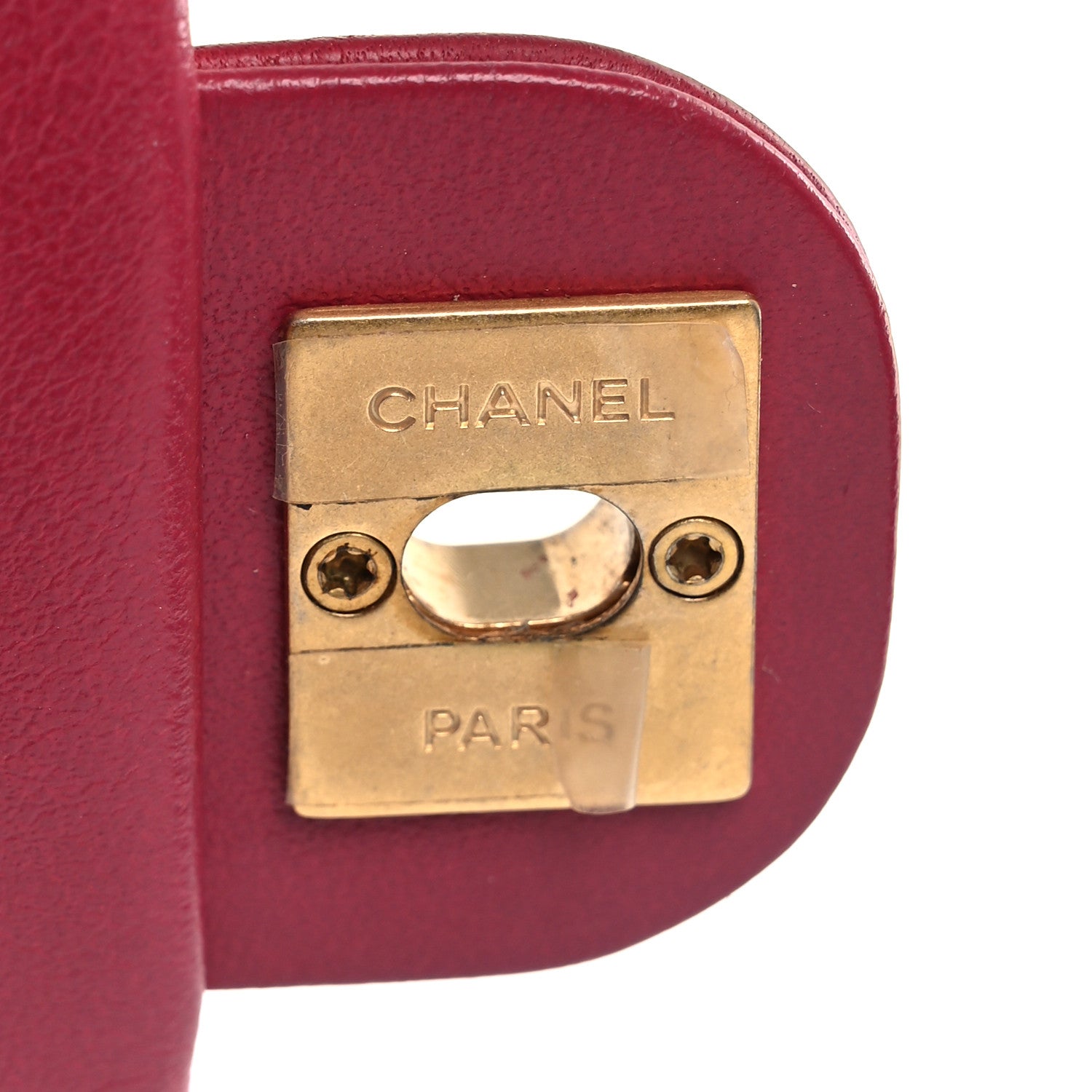 Chanel Calfskin Quilted Lady Handle Flap Card Holder With Chain Dark Pink 14 of 14