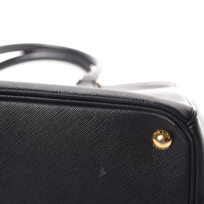 Prada Saffiano Medium Galleria Double Zip Tote Black 9 of 9