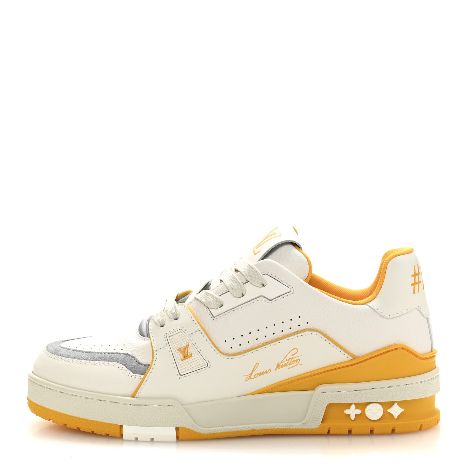 Louis Vuitton Calfskin LV Trainer Sneakers 38.5 Yellow 1741970