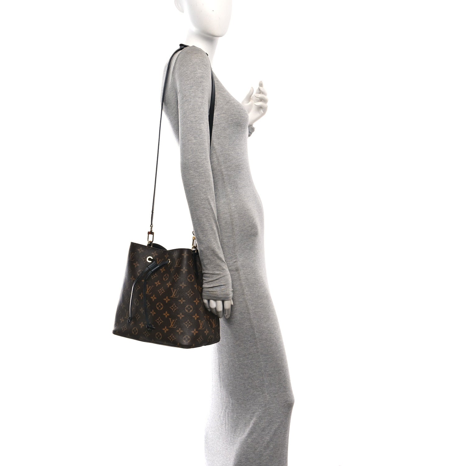 Louis Vuitton Monogram Neonoe MM Black Black 2 of 10