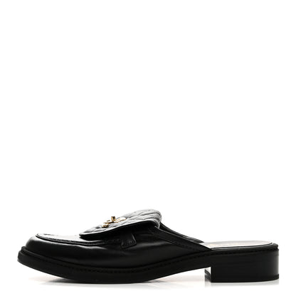 Chanel Lambskin Quilted CC Turnlock Mules 39.5 Black 1 of 9
