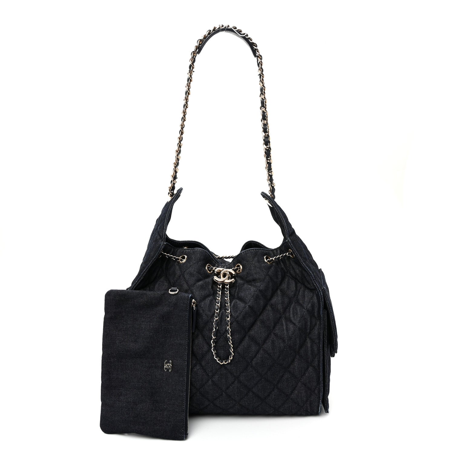 Chanel Denim Quilted Medium Chanel 25 Handbag Dark Blue 3 of 11