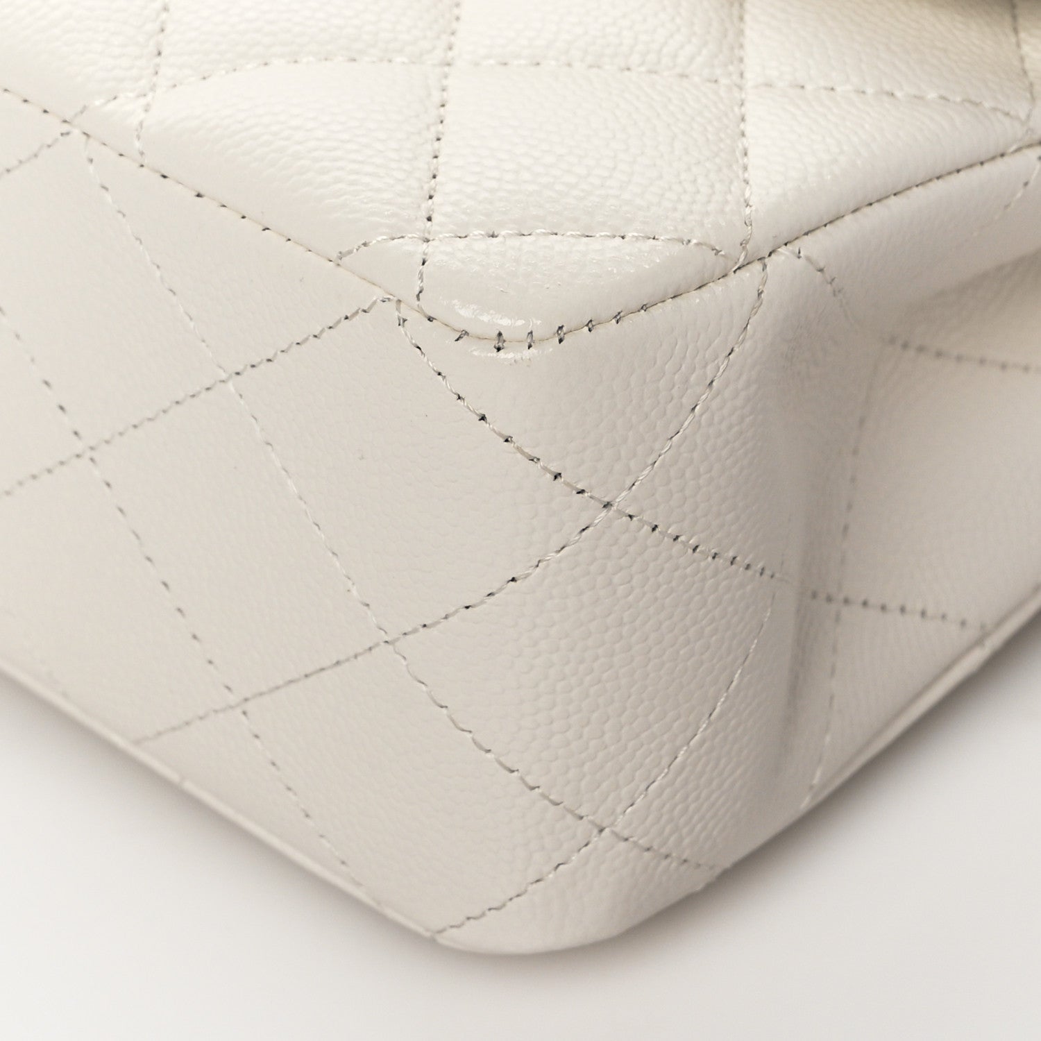 Chanel Caviar Quilted Medium Double Flap White 10 of 10