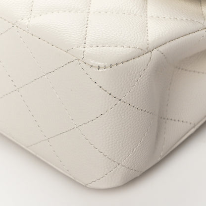 Chanel Caviar Quilted Medium Double Flap White 10 of 10