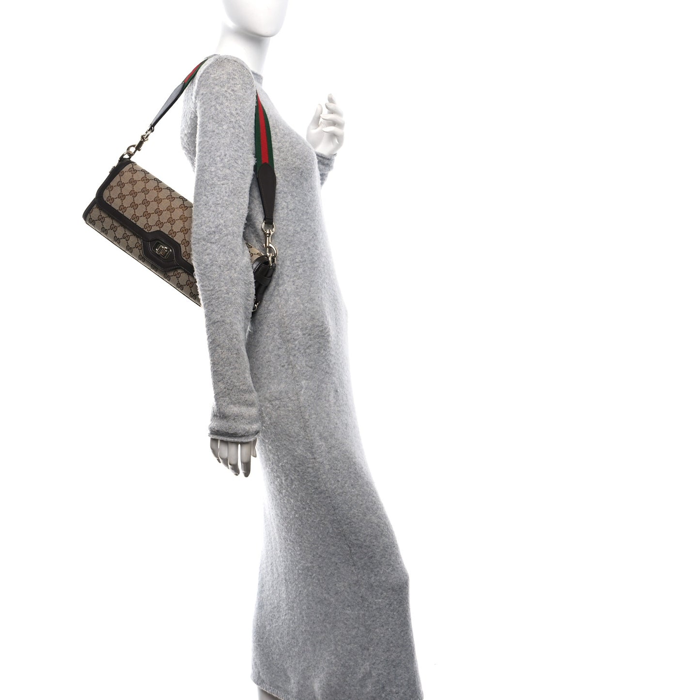 Monogram Medium Luce Shoulder Bag Beige Ebony