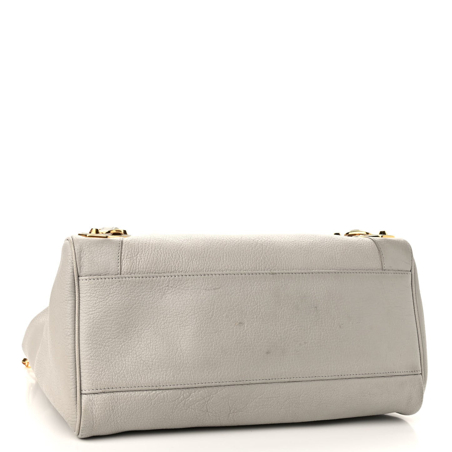 Chevre Gold Metallic Edge Hardware City Gris Clair Gris Perle