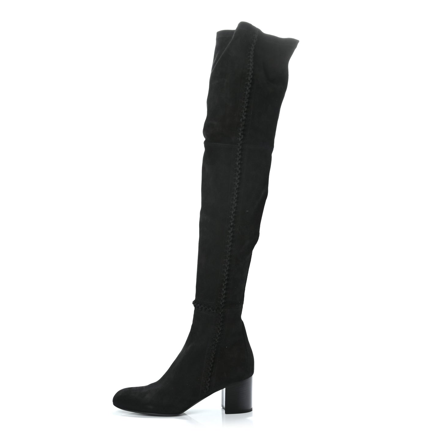 Suede Goatskin Decibel Thigh-High Boots 37.5 Black