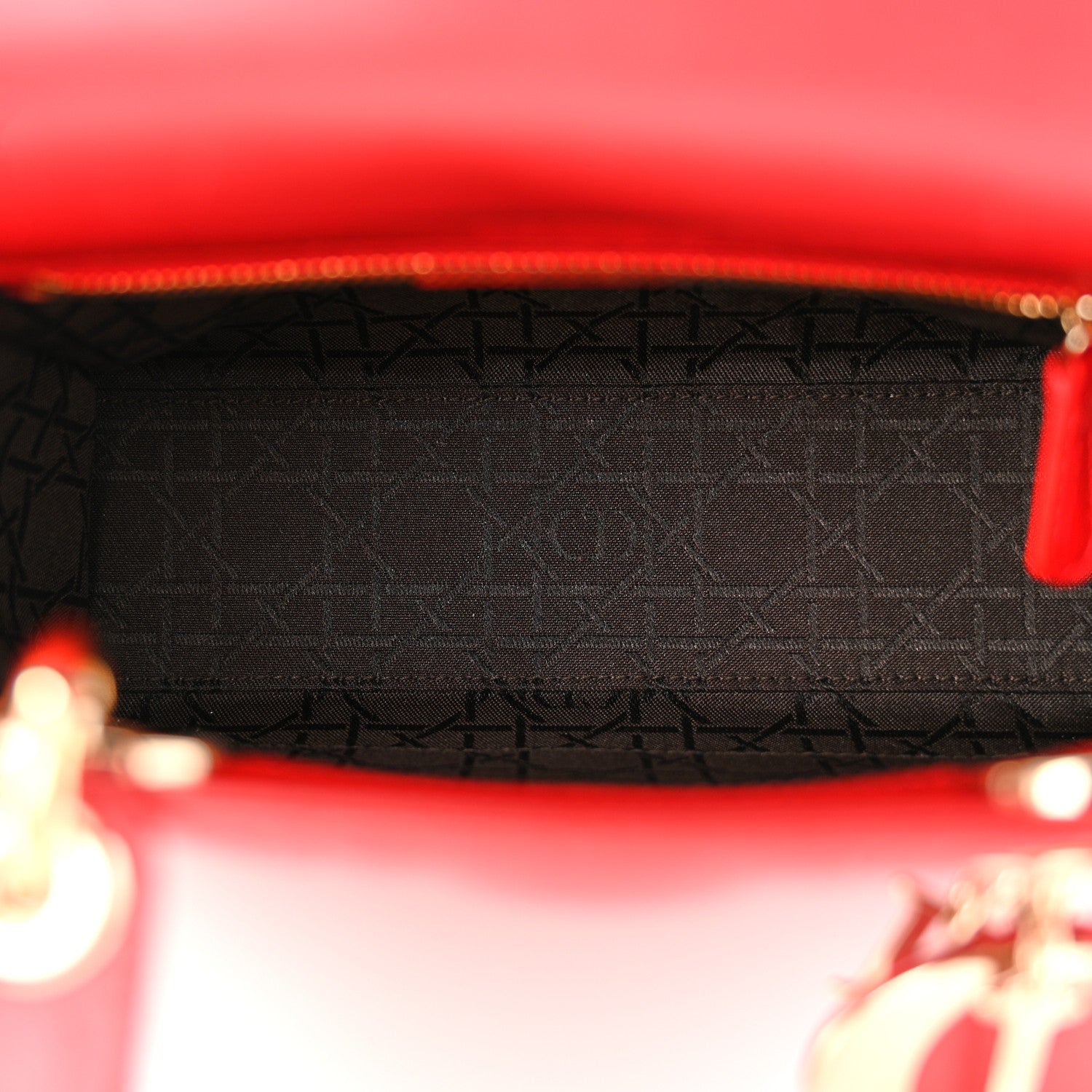 Christian Dior Lambskin Cannage Small Lucky Badges My Lady Dior Red 5 of 11