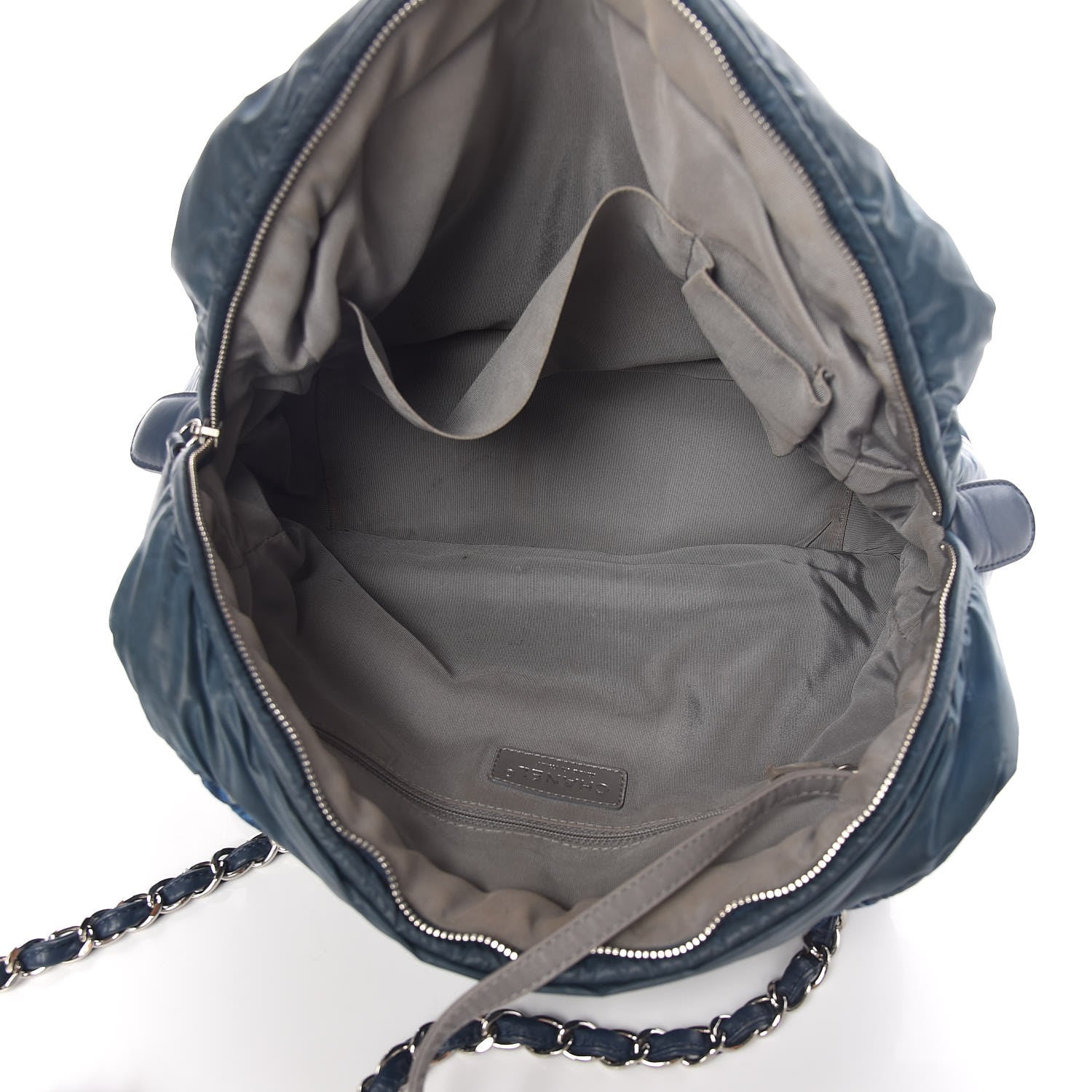 Chanel Nylon Quilted Tweed Stitch Bubble Camera Case Blue 5 of 15