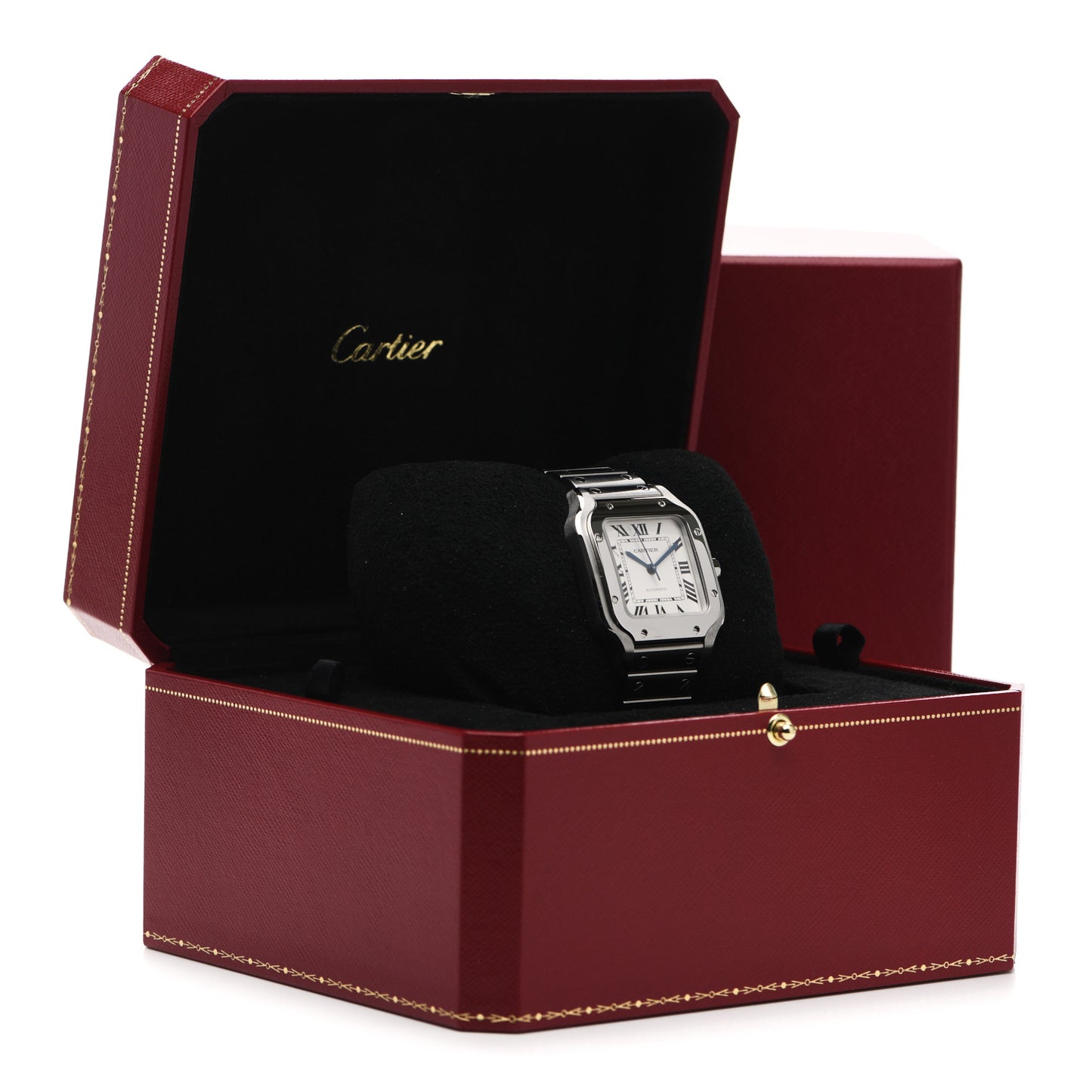 Stainless Steel 35mm Santos de Cartier Automatic Watch