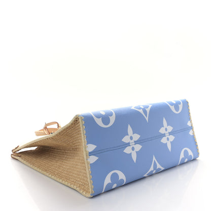 Louis Vuitton Monogram Giant Raffia Hamptons By The Pool Onthego GM Blue 4 of 8