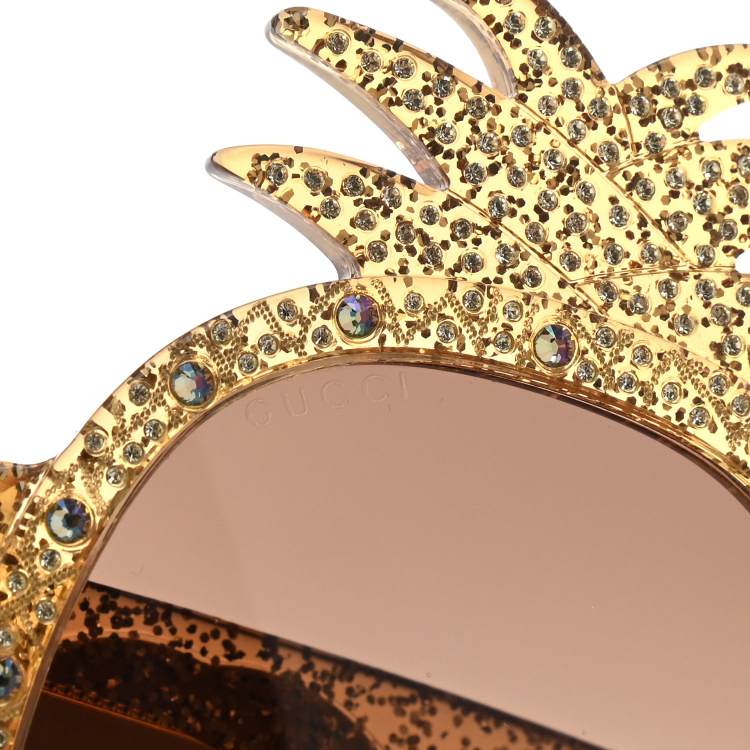 Gucci Acetate Pineapple GG0150/S Sunglasses Gold 7 of 7