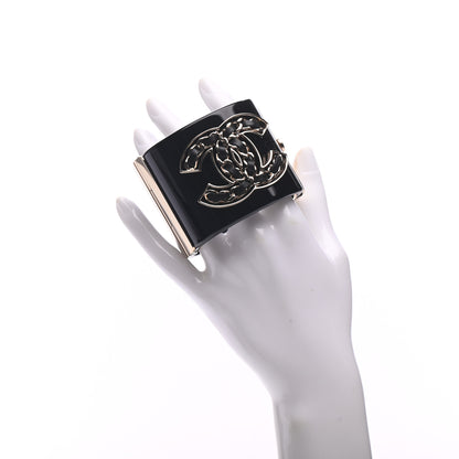 Chanel Resin Lambskin CC Cuff Black 2 of 6