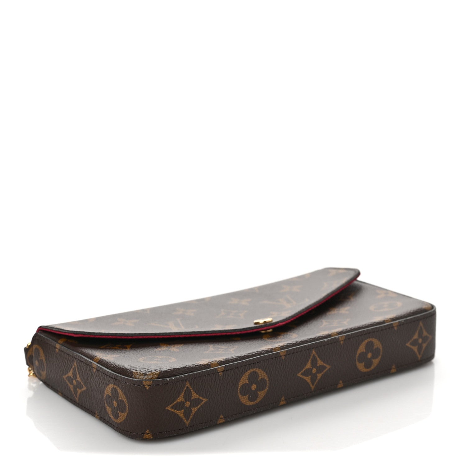 Louis Vuitton Monogram Pochette Felicie Chain Wallet Fuchsia 5 of 7