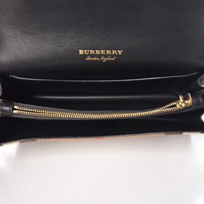 Burberry House Check Bridle Calfskin Madison Buckle Bag Burgundy 5 of 8