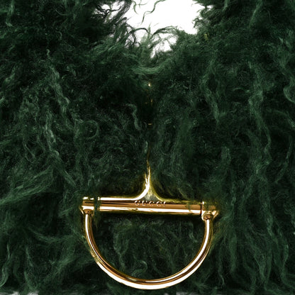 Gucci Faux Fur Softbit Shoulder Bag Green 9 of 11