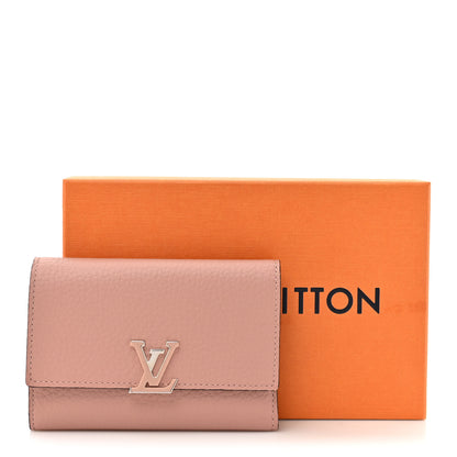 Louis Vuitton Taurillon Capucines Compact Wallet Magnolia 11 of 11