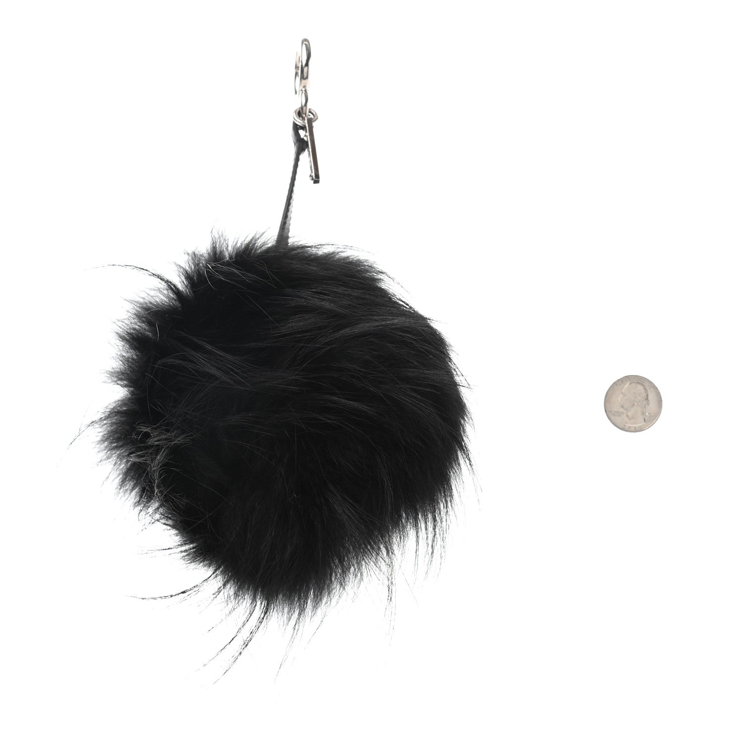 Fendi Fox Fur Shearling Crystal Pinky Punky Monster Bag Bug Charm Black Bubblegum 2 of 4