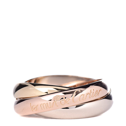 Cartier 18K Pink Yellow White Gold Classic Les Must De Trinity Ring 52 6 1 of 4