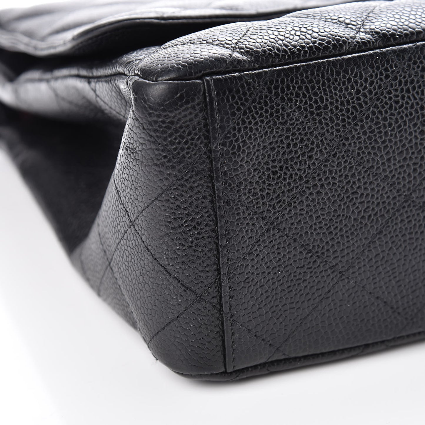 Caviar Quilted Maxi Double Flap Black