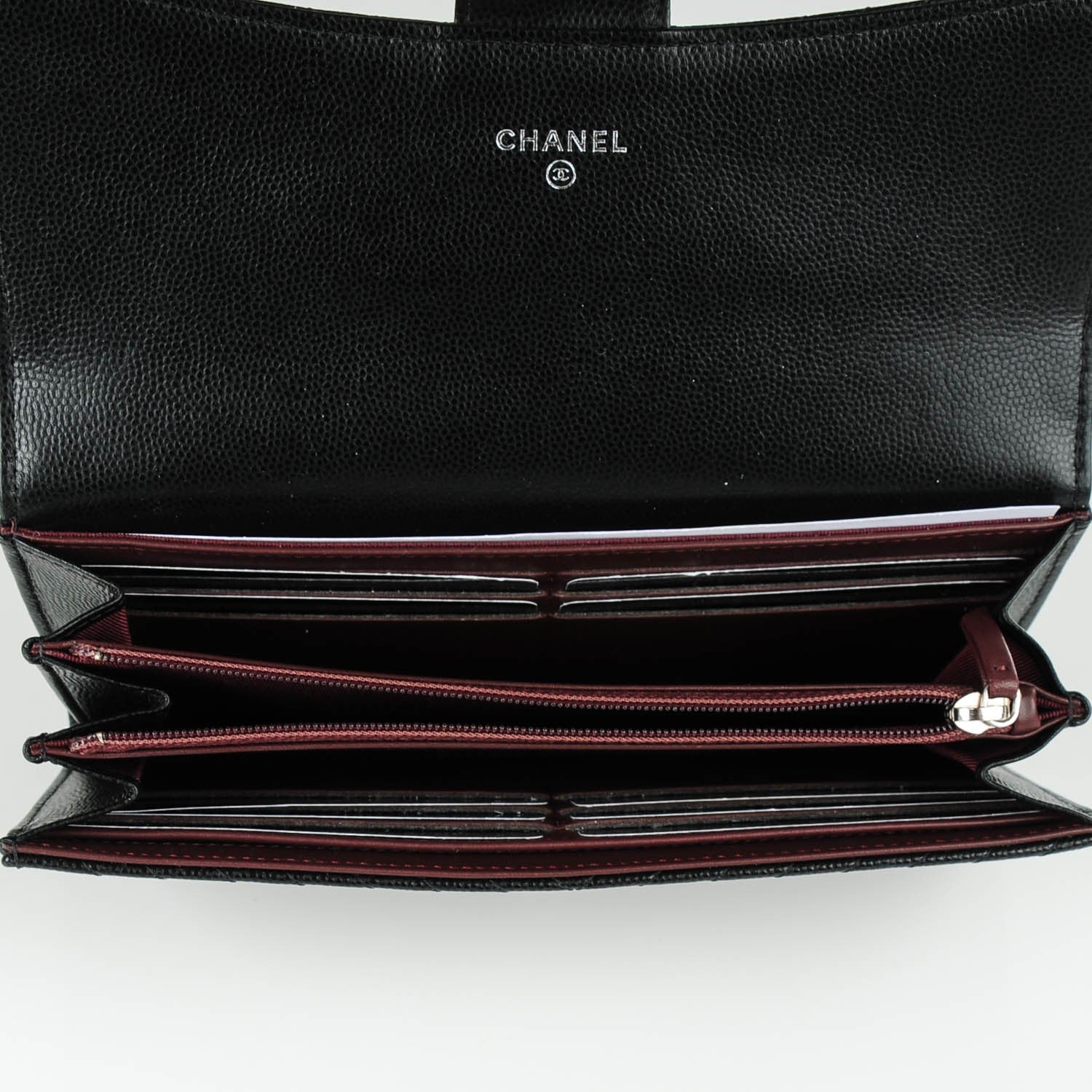 Chanel Caviar Chevron Quilted Large Flap Wallet Black 5 of 8