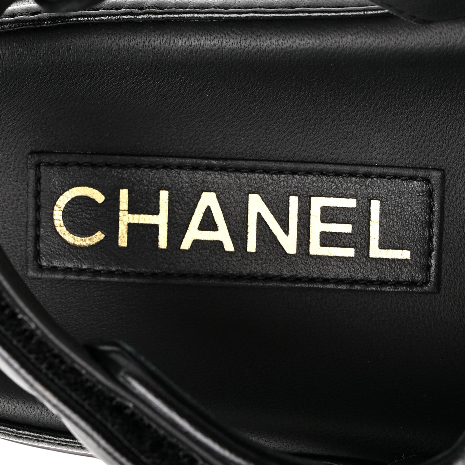 Chanel Grained Calfskin Velcro Dad Sandals 38 Black 8 of 10