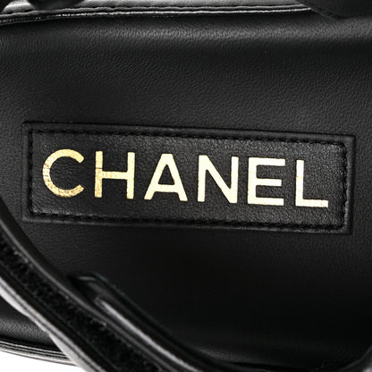 Chanel Grained Calfskin Velcro Dad Sandals 38 Black 8 of 10