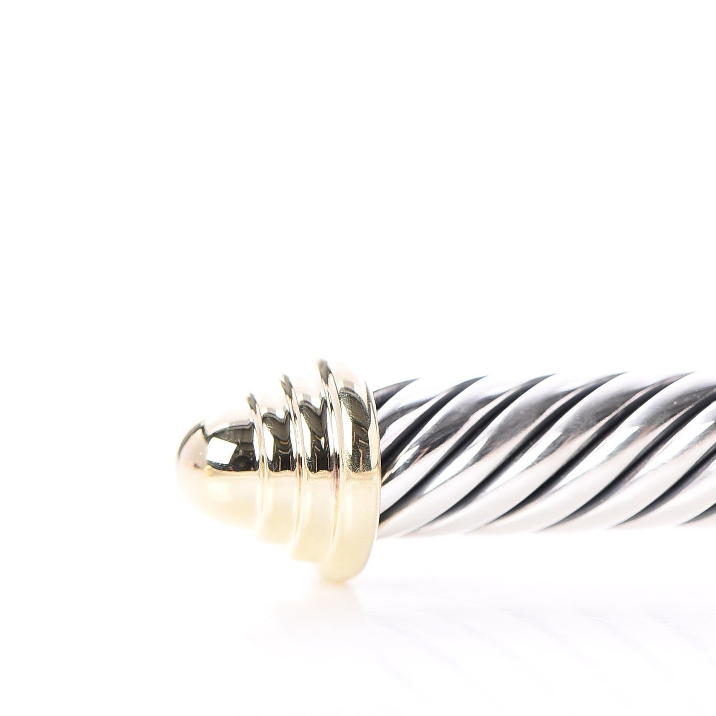 Sterling Silver 14K Yellow Gold 5mm Cable Classics Bracelet