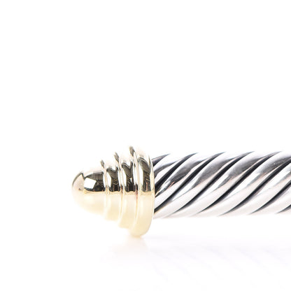 David Yurman Sterling Silver 14K Yellow Gold 5mm Cable Classics Bracelet 4 of 5