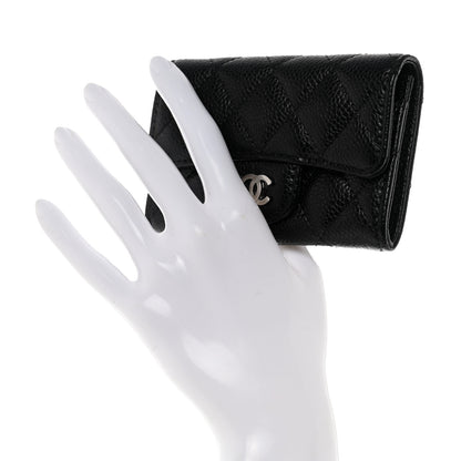 Chanel Caviar Quilted Flap Card Holder Black 2 of 9