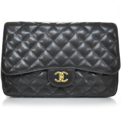 Chanel Caviar Quilted Jumbo Flap Black GHW 1 of 11