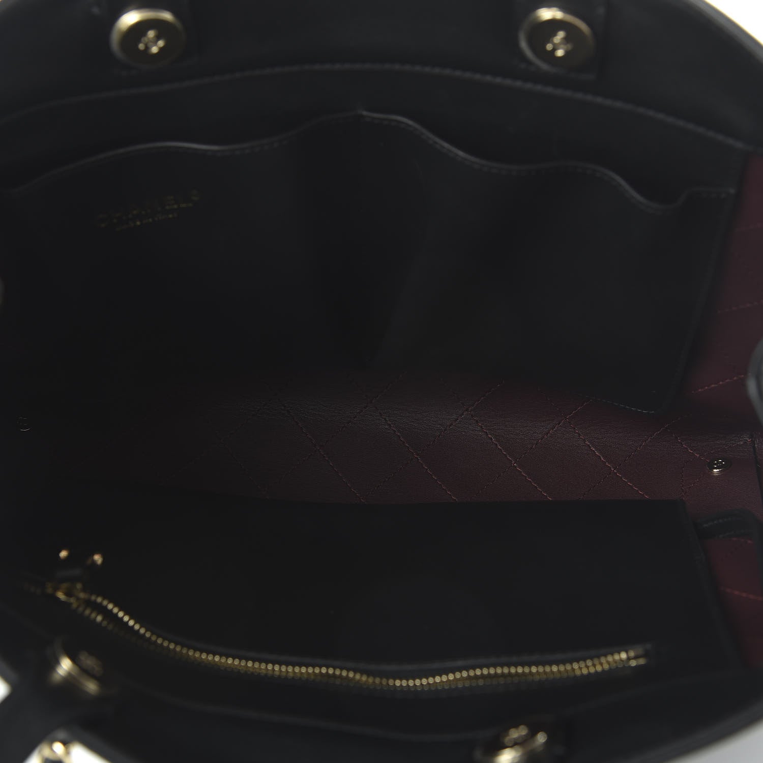Chanel Calfskin Large Serial Shopper Tote Black 5 of 10