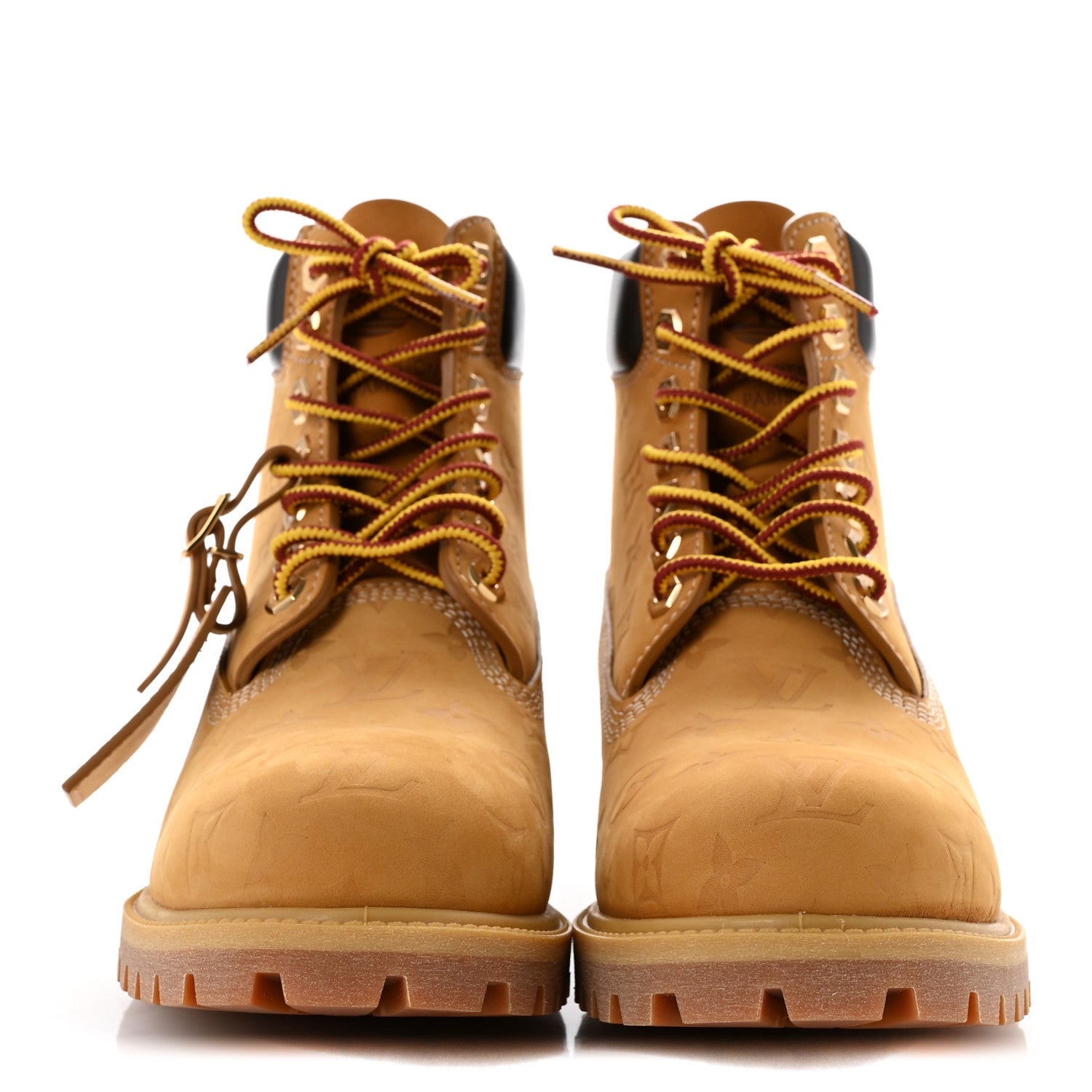 Louis Vuitton X Timberland Suede Calfskin Monogram Mens Ankle Boots 9 Wheat 3 of 10