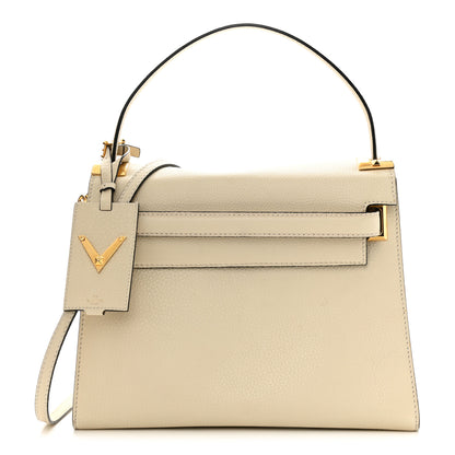 Valentino Garavani Grained Calfskin Medium My Rockstud Frame Bag Light Ivory 1 of 12