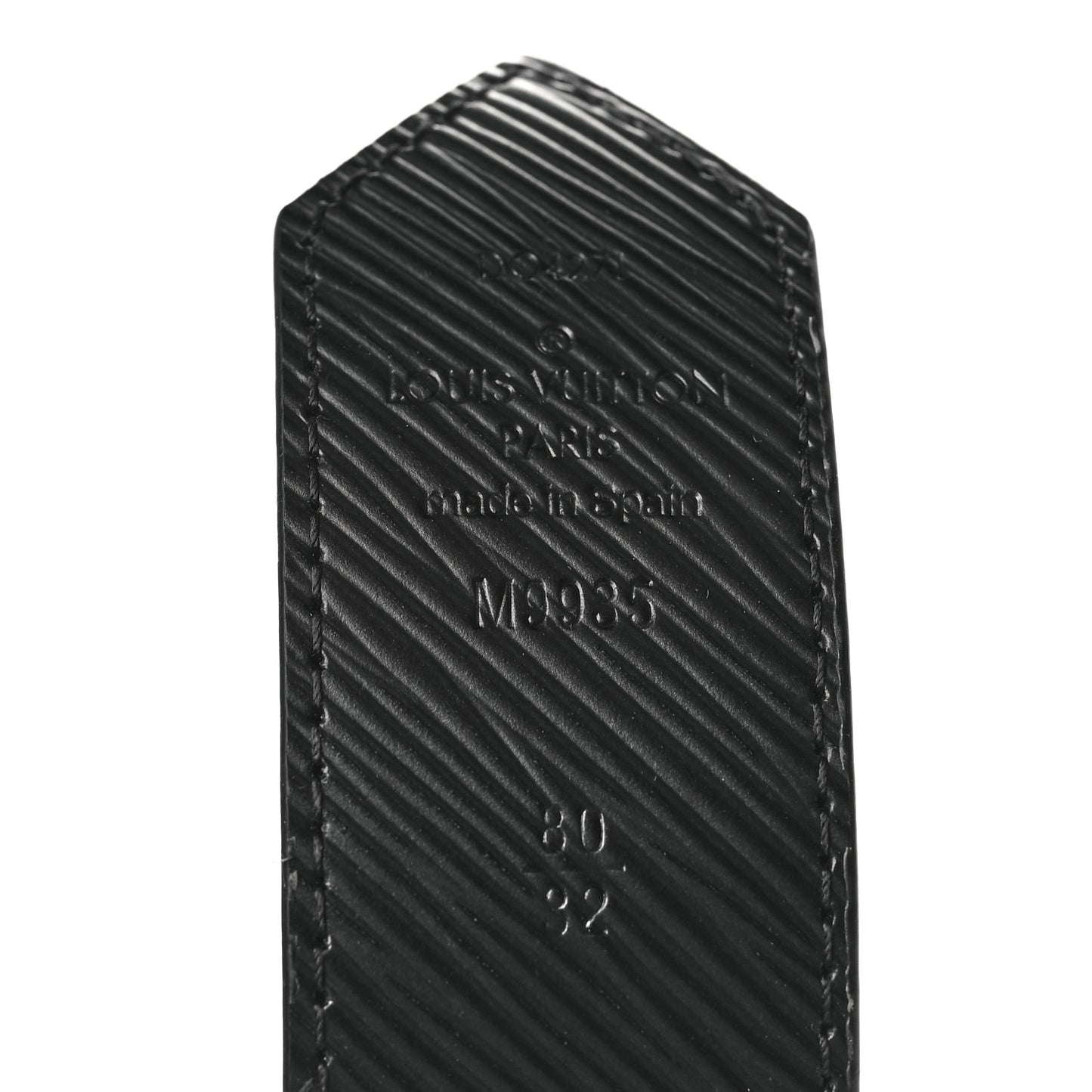 Monogram Epi 35mm LV Circle Reversible Belt 80 32 Black