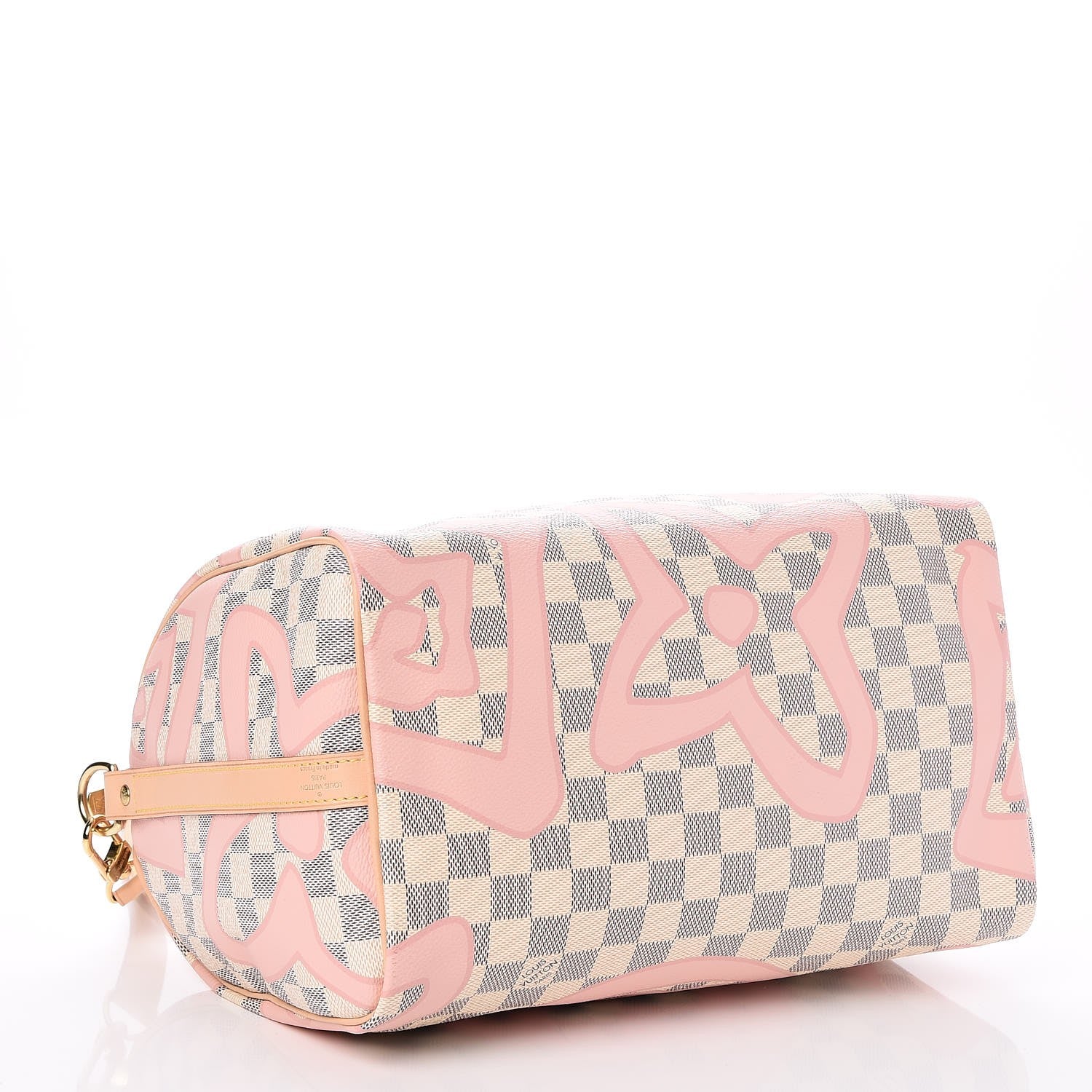 Louis Vuitton Damier Azur Tahitienne Speedy Bandouliere 30 Rose Ballerine 3 of 14