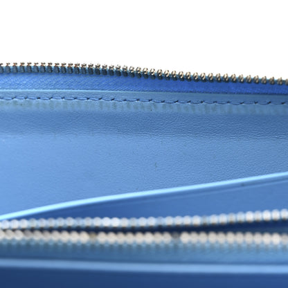 Bottega Veneta Nappa Intrecciato Zip Around Wallet Sky Blue 9 of 14