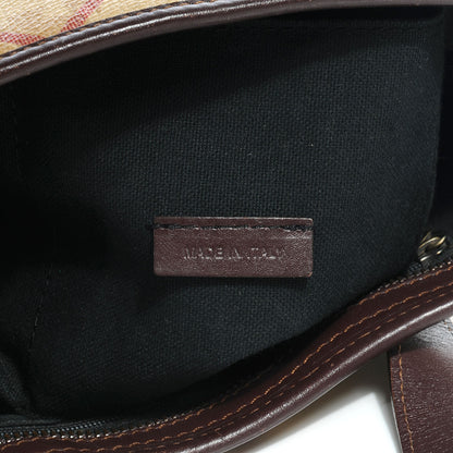 Burberry Haymarket Check Studded Tote Brown 7 of 9