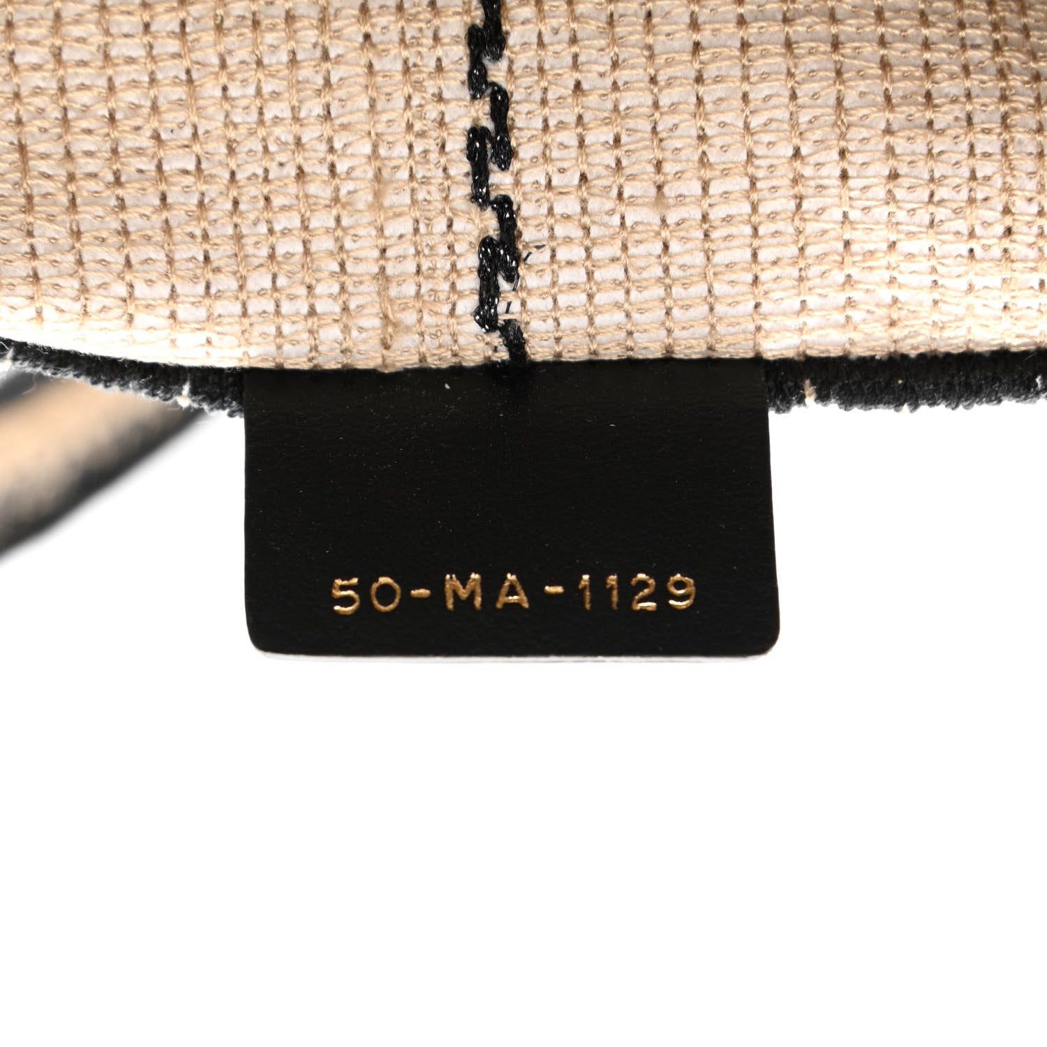 Christian Dior Canvas Embroidered Medium Bayadere Book Tote Black Beige 7 of 14