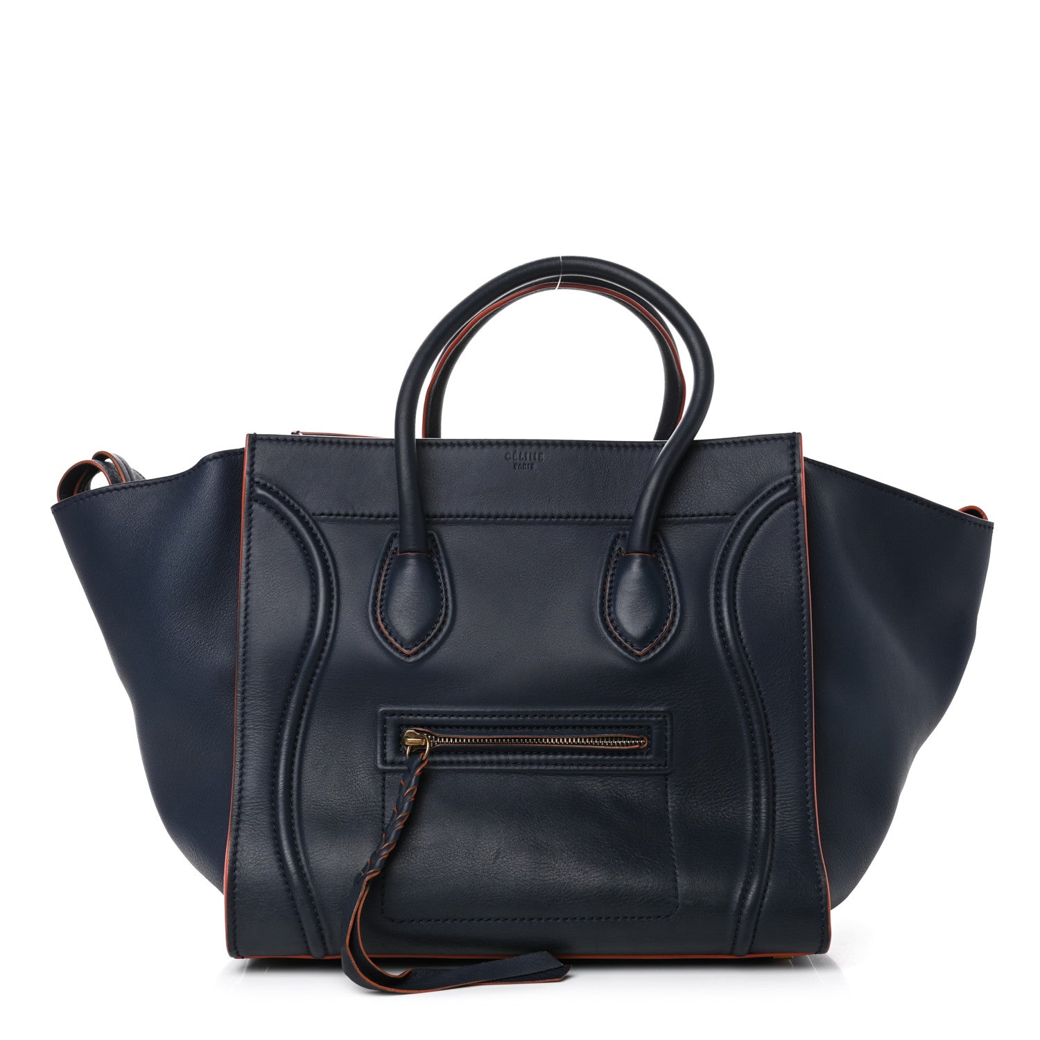 Celine Supple Calfskin Medium Phantom Luggage Midnight 1 of 4