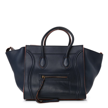 Celine Supple Calfskin Medium Phantom Luggage Midnight 1 of 4