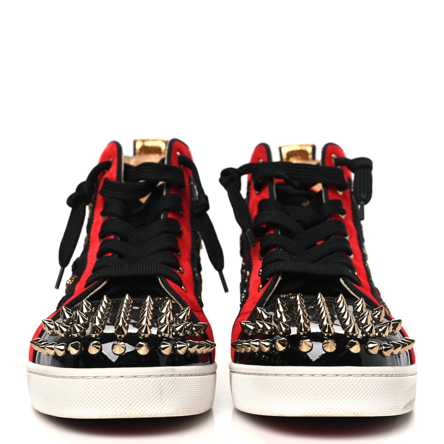 Christian Louboutin Calfskin Louis Spikes Flat Sneakers 38 Multicolor 3 of 10