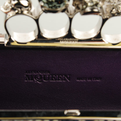 Alexander McQueen Python Knuckle Box Clutch Brown 7 of 8