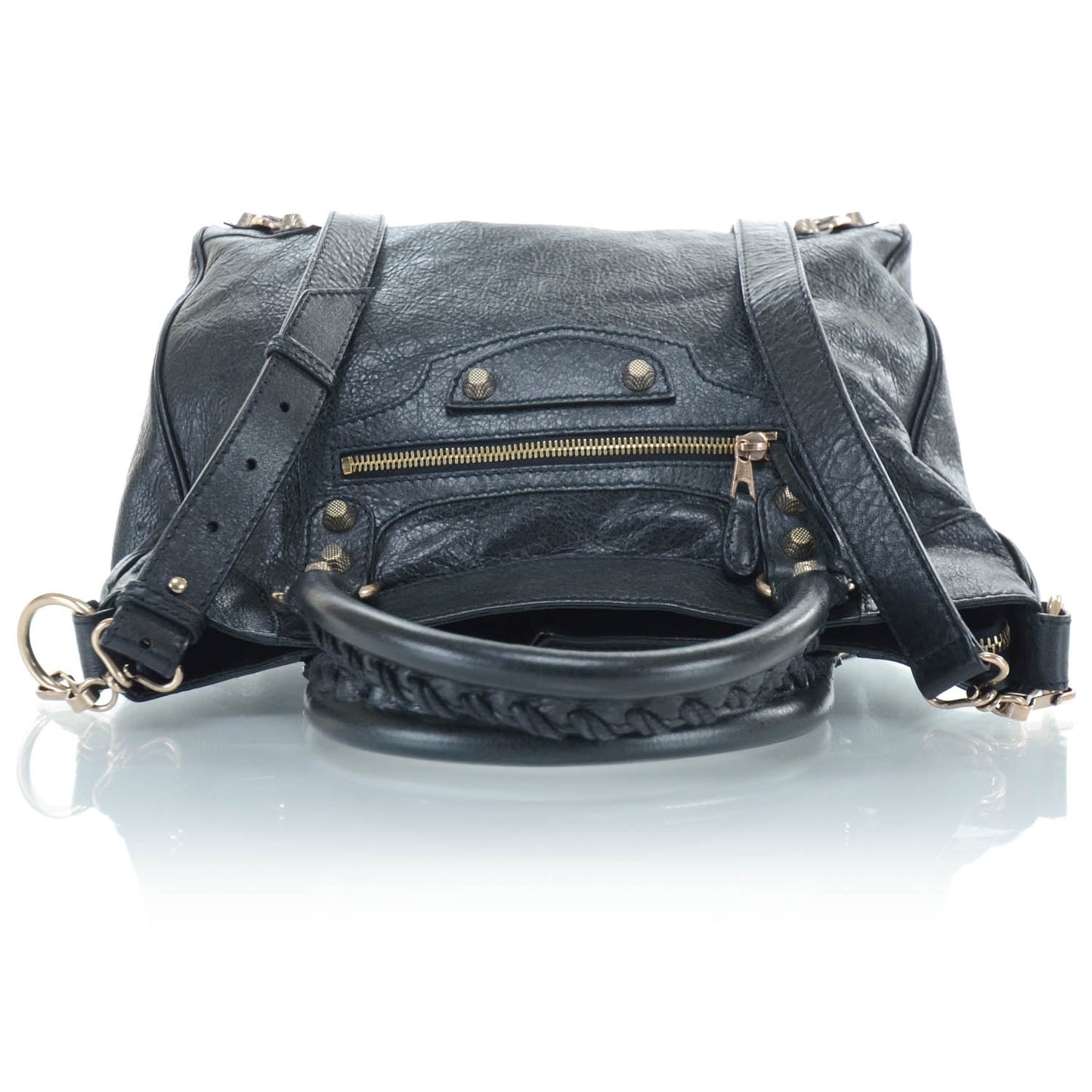 Agneau Giant 12 Rose Gold Hardware Velo Nero Black