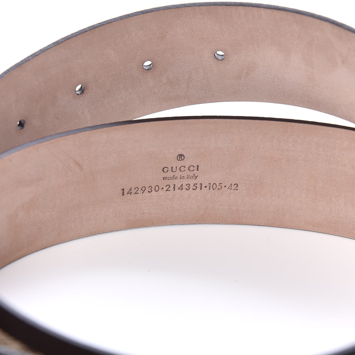 GG Supreme Monogram Niagara Lux Calfskin Interlocking G 40mm Belt 105 42 Beige Ebony Cocoa
