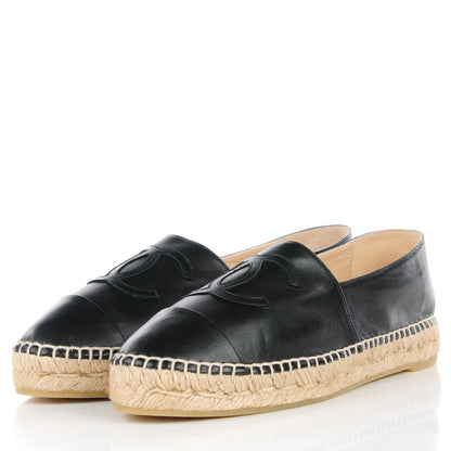 Chanel Lambskin CC Espadrilles 40 Black 3 of 11